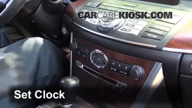 2008 Infiniti M35 X 3.5L V6 Horloge Régler l'horloge